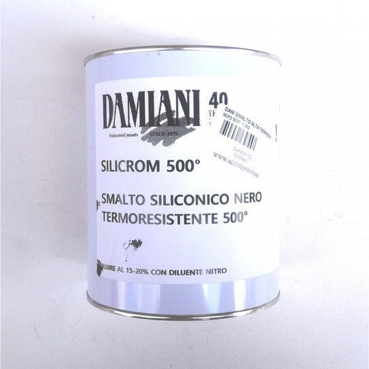 Damiani silicrom 5kg smalto nero siliconico per alta temperatura - max 500°c