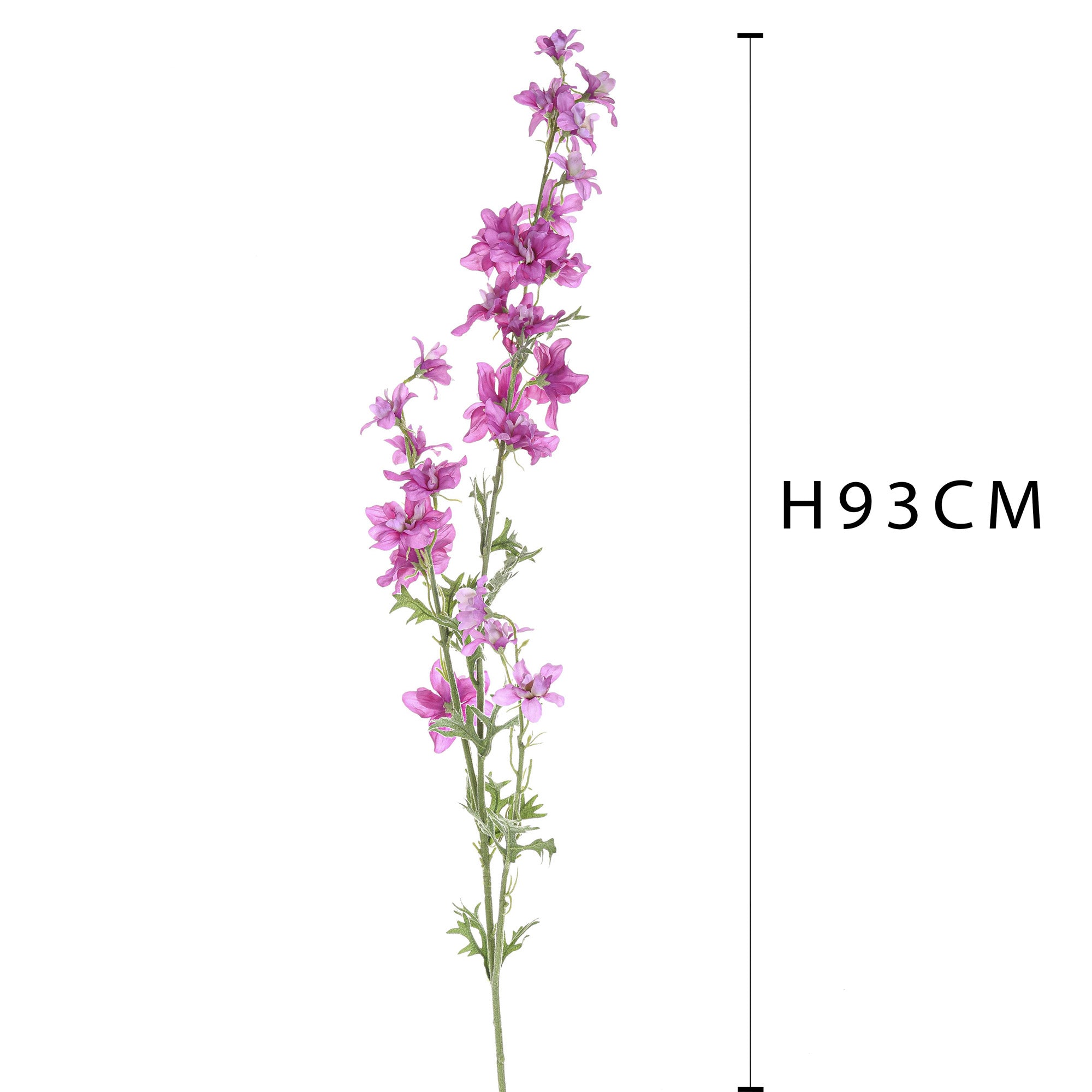 Set 4 Fiori Artificiali di Delphinium Composto da 3 Fiori H 93 cm