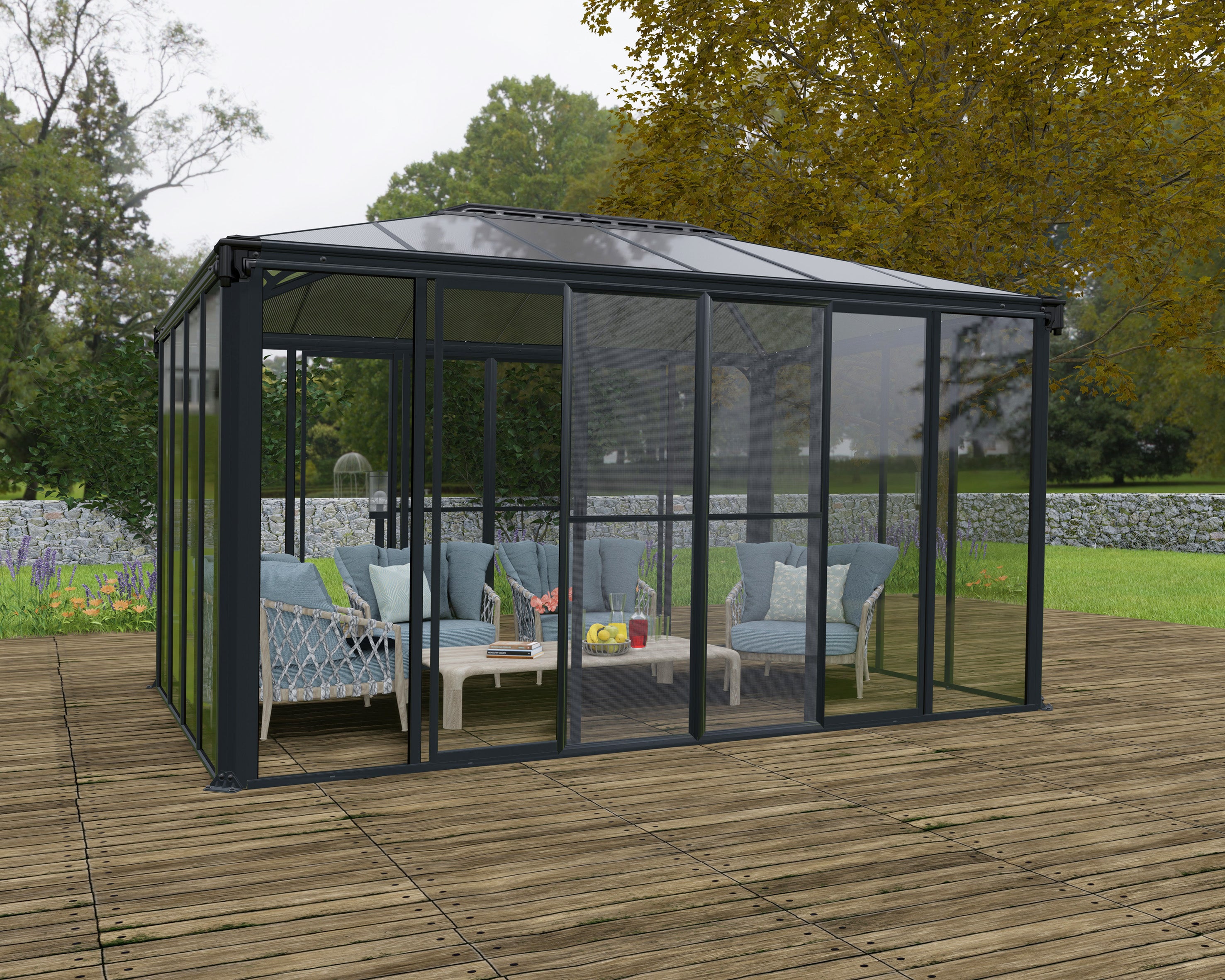 Gazebo Chiuso in Alluminio Ledro 3X4.3 m