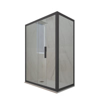 Box doccia scorrevole 70x110 CM H 200 Vetro Trasparente Profilo Antracite mod. Deco Duo