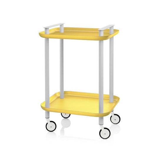 Carrello da cucina 2 DELICA telaio grigio, colore giallo