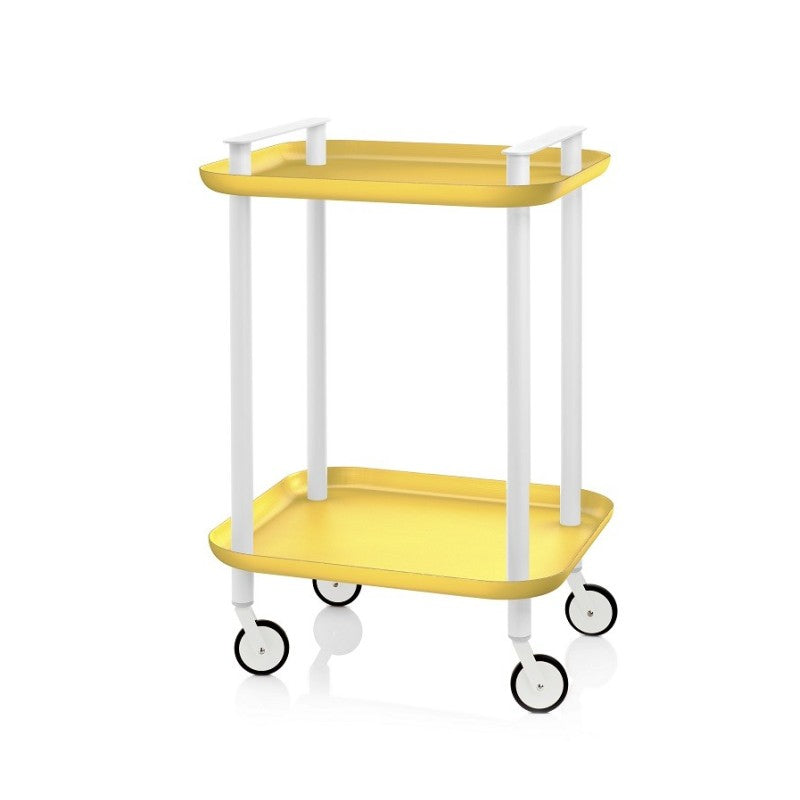 Carrello DELICA 2 ripiani bianco, colore giallo