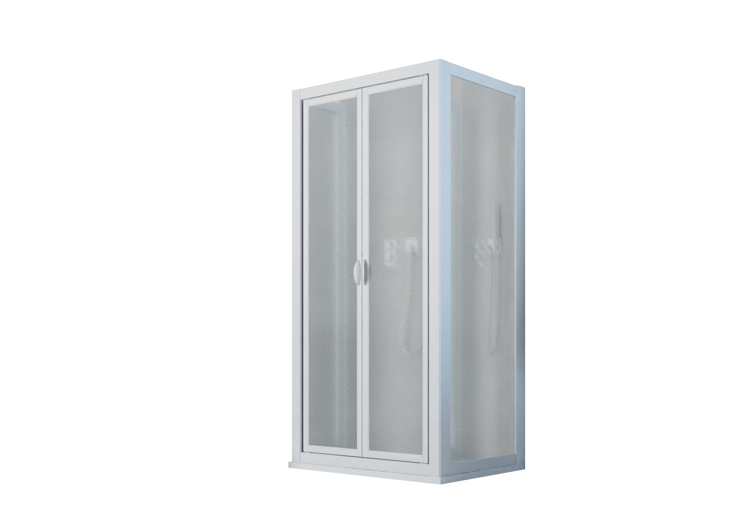 Box doccia 3 lati saloon 75x105x75 CM H 185 in Acrilico mod. Delta Trio