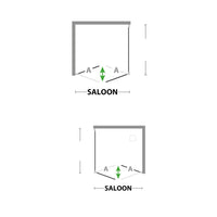 Box doccia saloon 80x105 AP. 105 CM H 185 in Acrilico mod. Delta Duo