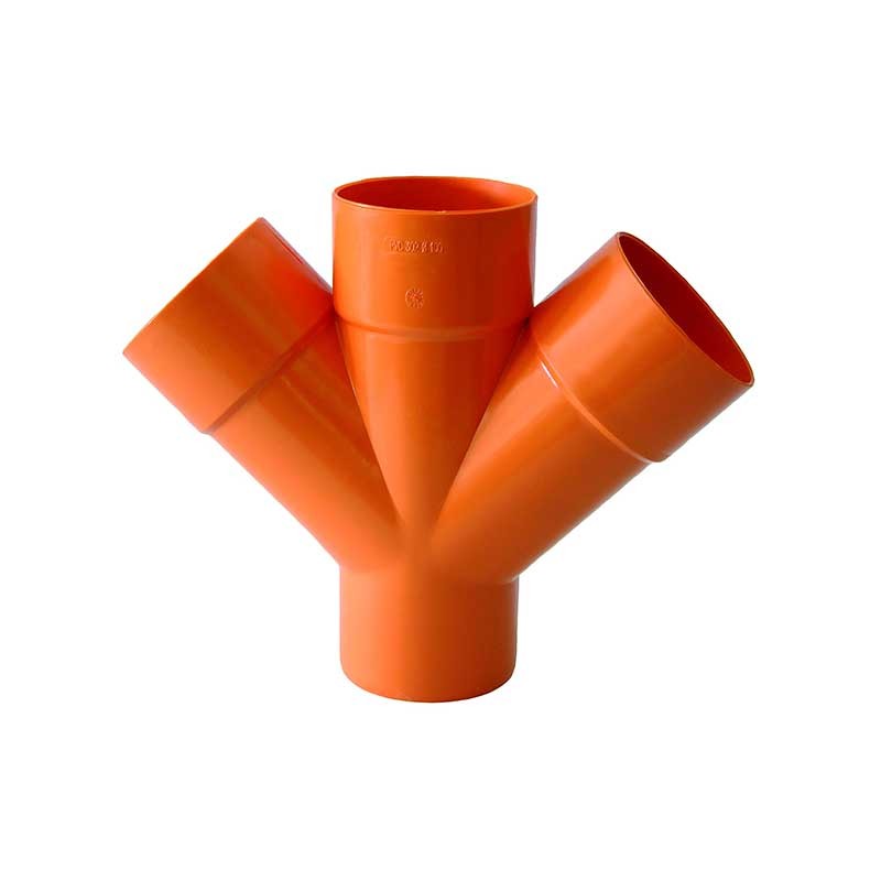 Derivazione doppia 45° in pvc : Diametro - 100