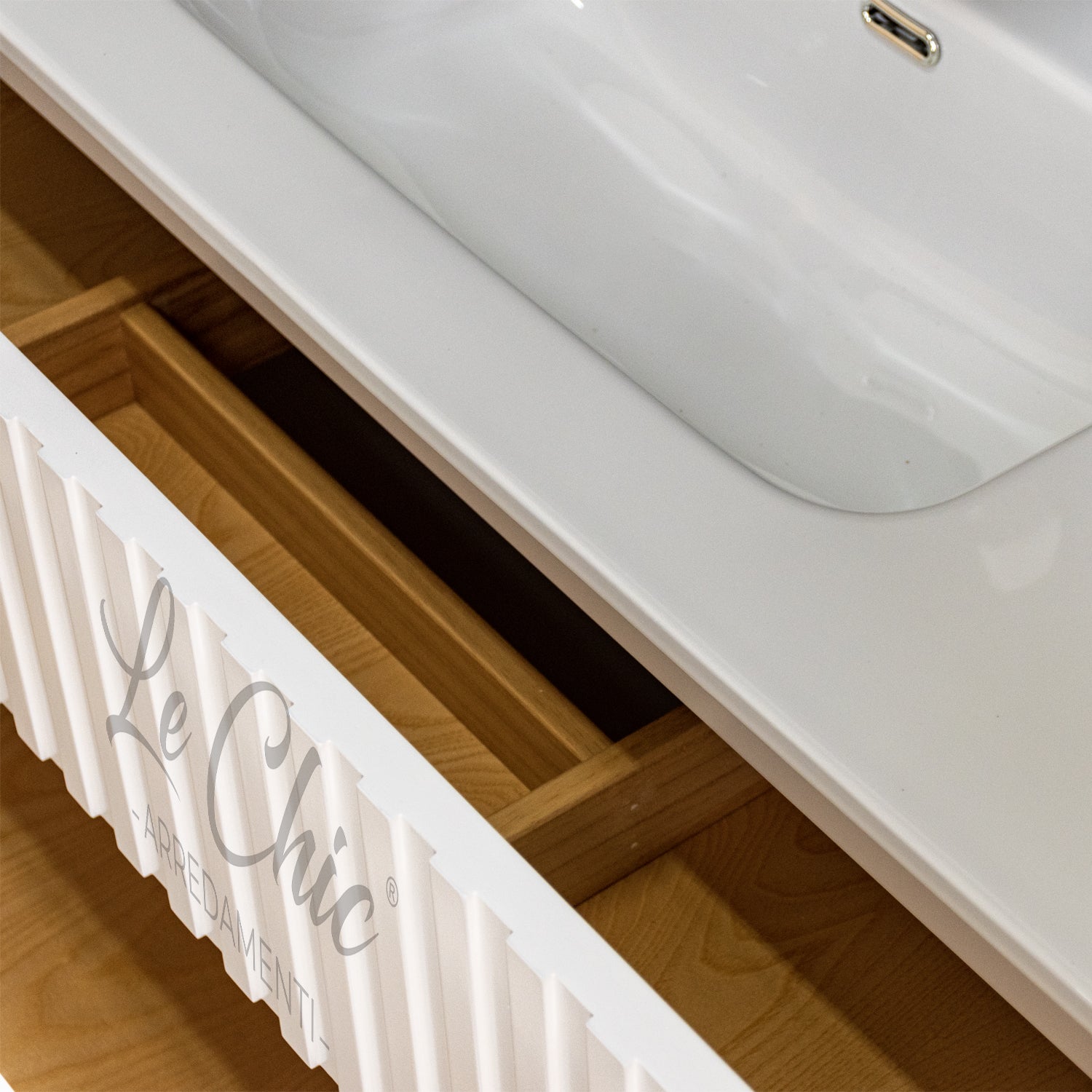 Mobile bagno moderno sospeso Chic Striato - 100 cm