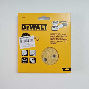 Dewalt 10pz disco abrasivo per levigatrice da 125mm con velcro, grana 120