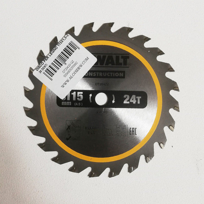 Dewalt disco per legno da 115 x 9,5mm per troncatrice portatile