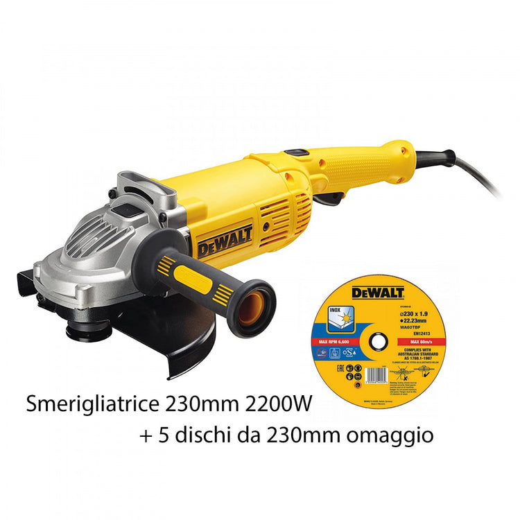 Dewalt dwe492-qs 230mm smerigliatrice angolare + 5 dischi omaggio