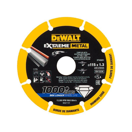 Dewalt extreme metal 115x1,3mm disco diamantato per ferro