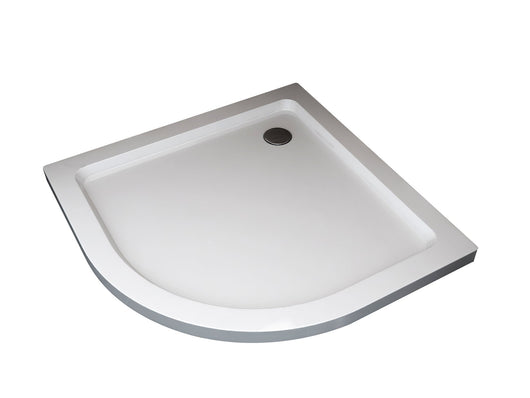 Piatto Doccia Ribassato Semicircolare In Abs H 5cm Con Piletta Inclusa 90x90 