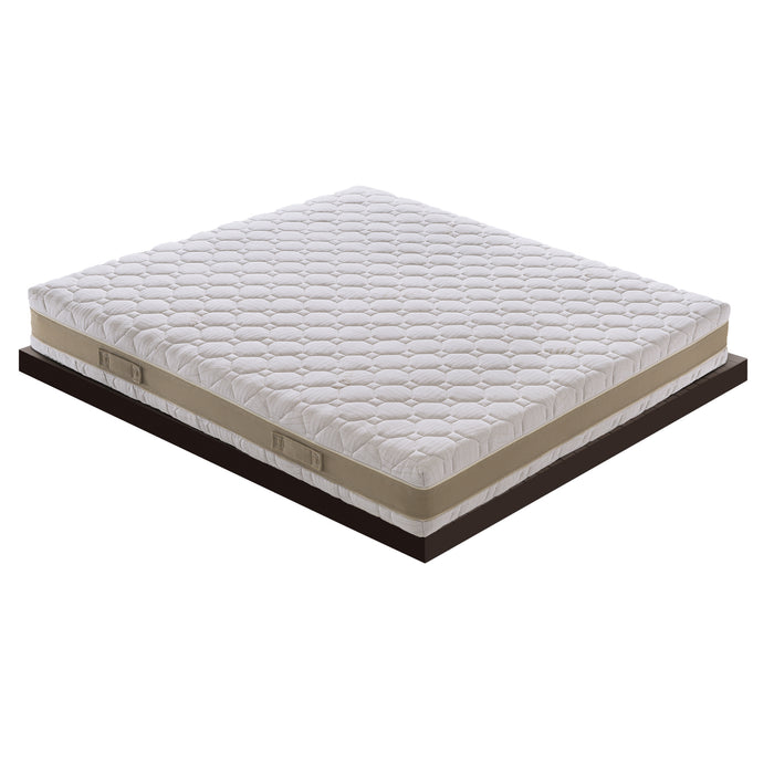 Materasso Matrimoniale 200x200 in memory foam, 3 strati, rivestimento sfoderabile, 5 cm di memory foam, 7 zone di comfort  