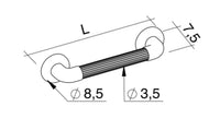 CORRIMANO IN PVC RIGATO MISURE 30-45-60 CM ANTISCIVOLO DISABILI DOCCIA BIANCO - 30 CM