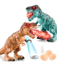 Dinosauro T Rex Gigante Con Suono E Luci  E Cammina Giocattolo Bambini 2 Colori         