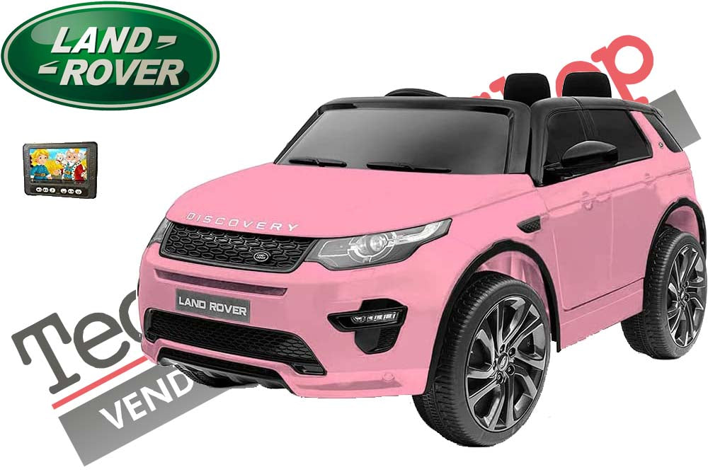 Auto elettrica macchina per bambini LAND Rover DISconVperY 12V 2 Posti in Pelle colore Rosa