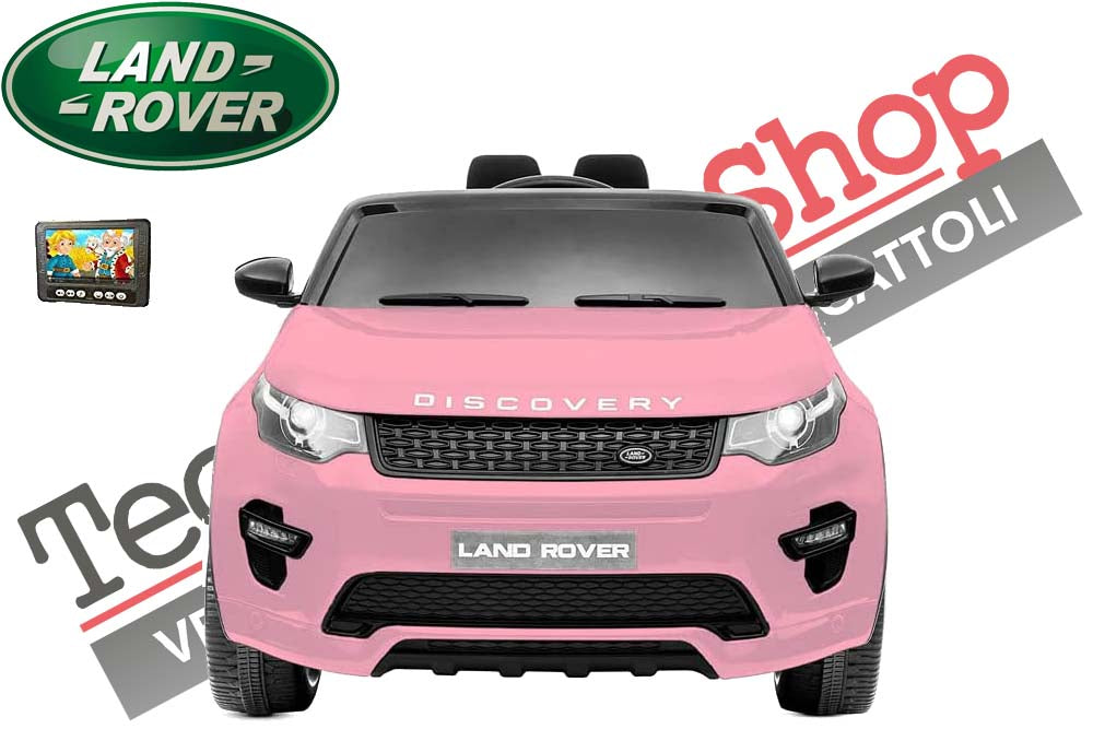 Auto elettrica macchina per bambini LAND Rover DISconVperY 12V 2 Posti in Pelle colore Rosa