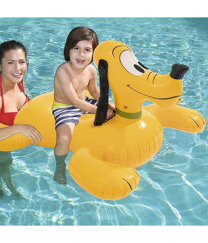 Disney Pluto Cavalcabile Gioco Gonfiabile Bambini 117 X 107 Cm Mare Piscina         