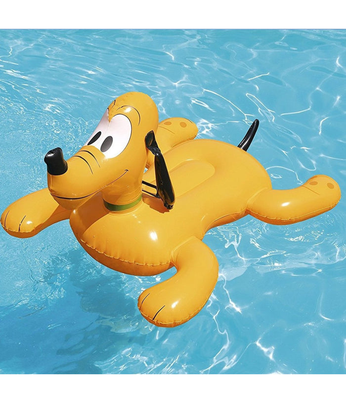 Disney Pluto Cavalcabile Gioco Gonfiabile Bambini 117 X 107 Cm Mare Piscina         