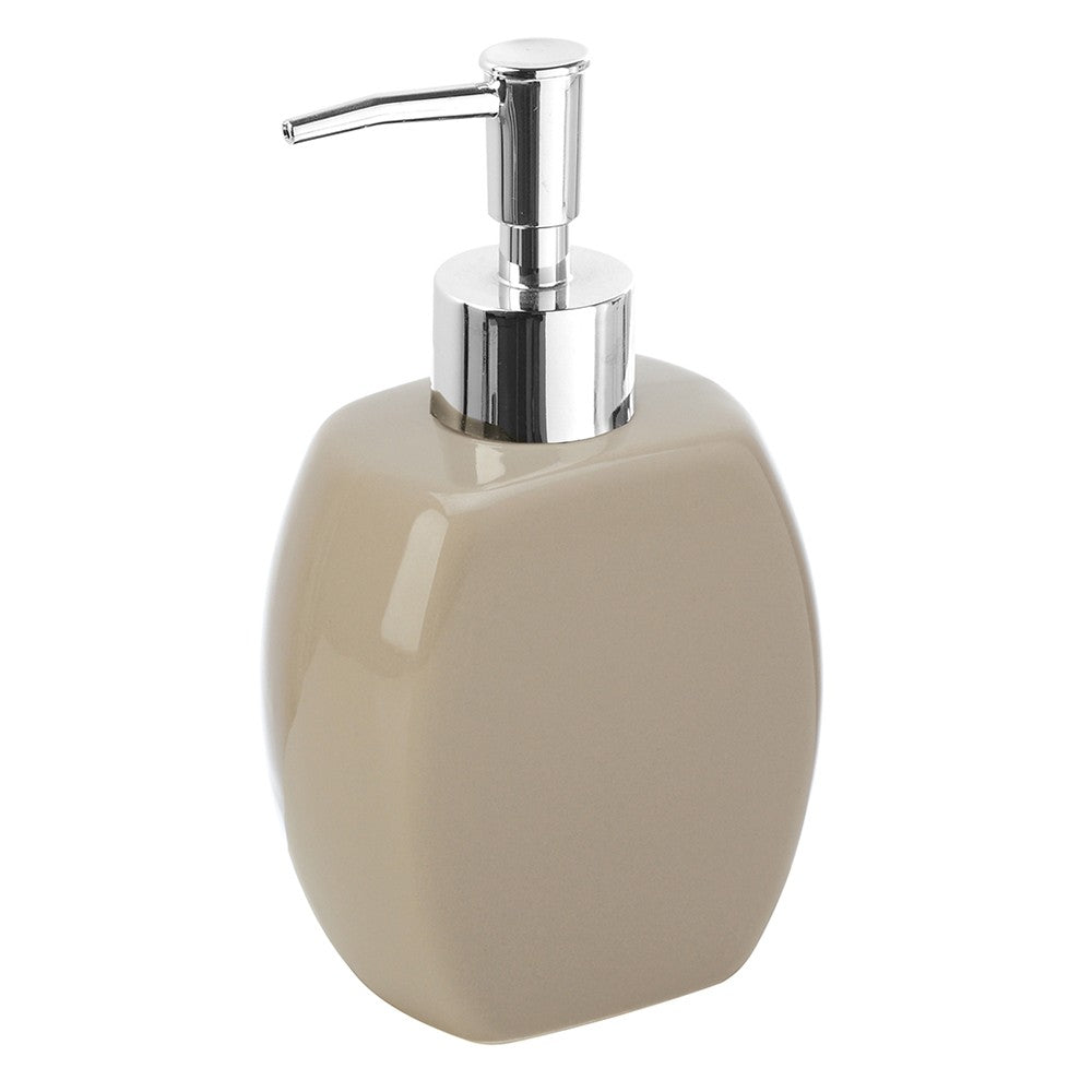 Dispenser sapone liquido da appoggio ceramica tortora