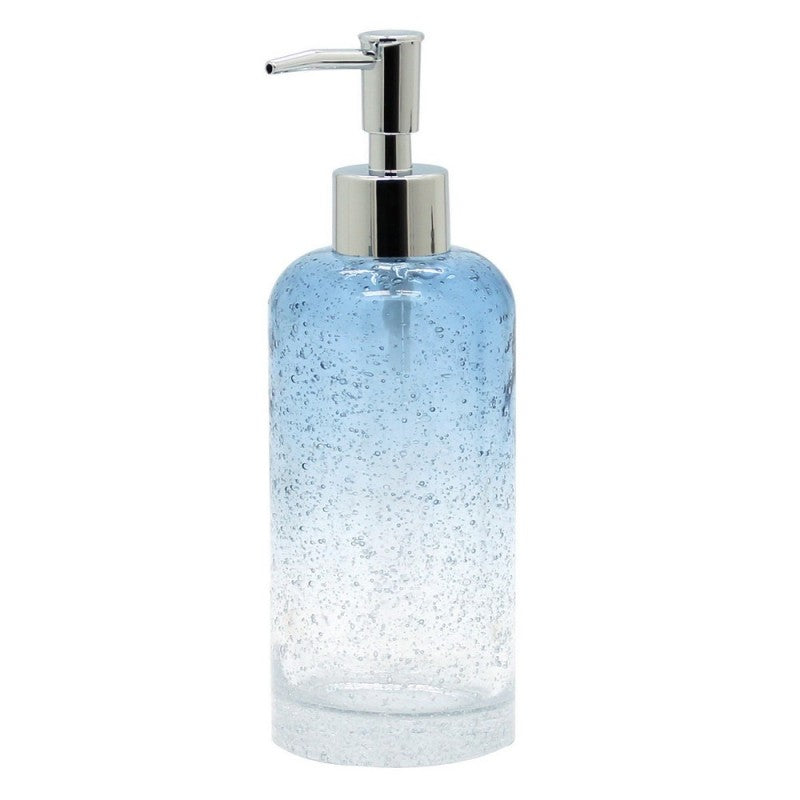 Dispenser in vetro azzurro sfumato - serie Drops cod 84134