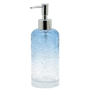 Dispenser in vetro azzurro sfumato - serie Drops cod 84134