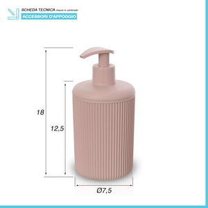 Dispenser sapone da appoggio rosa in plastica Ring