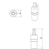 Porta Sapone Liquido da Appoggio in Vetro Satinato Bonussi