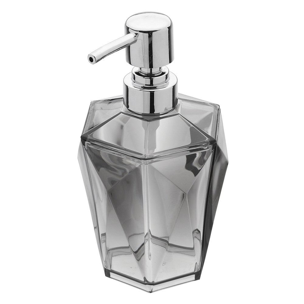 Dispenser Sapone Grigio Trasparente Forma A Diamante