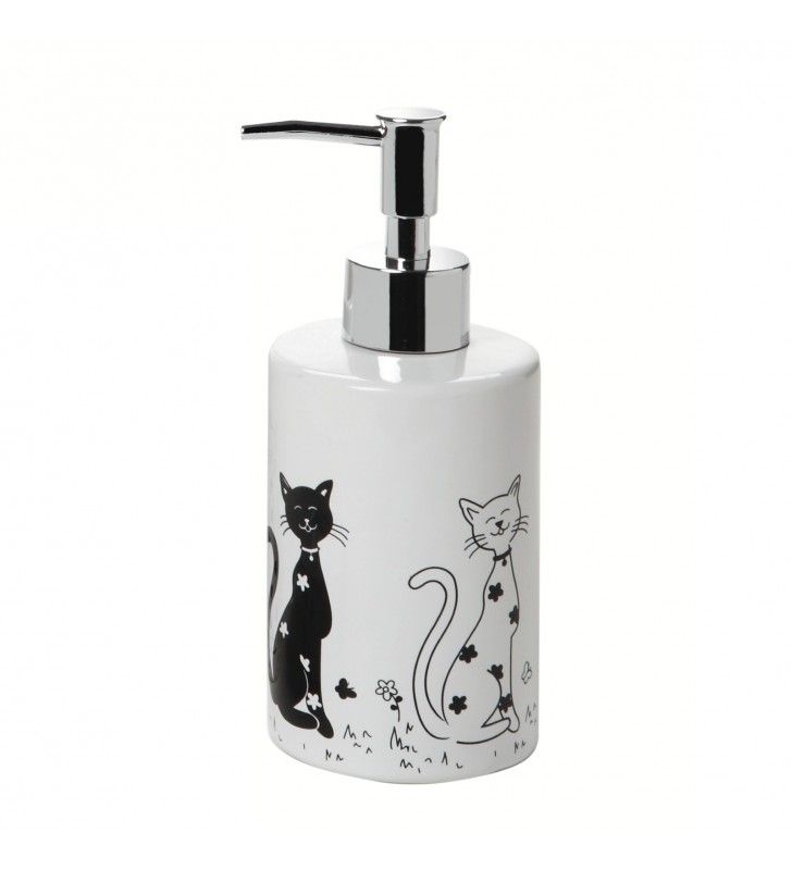 Dispenser serie fibi in ceramica bianco decorato cod 75719