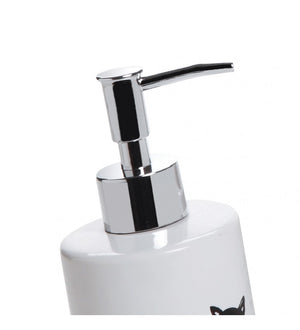 Dispenser serie fibi in ceramica bianco decorato cod 75719