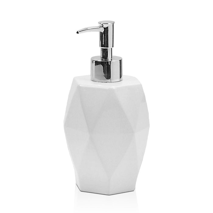 Dispenser sapone liquido bianco Gedy serie Dalia in ceramica