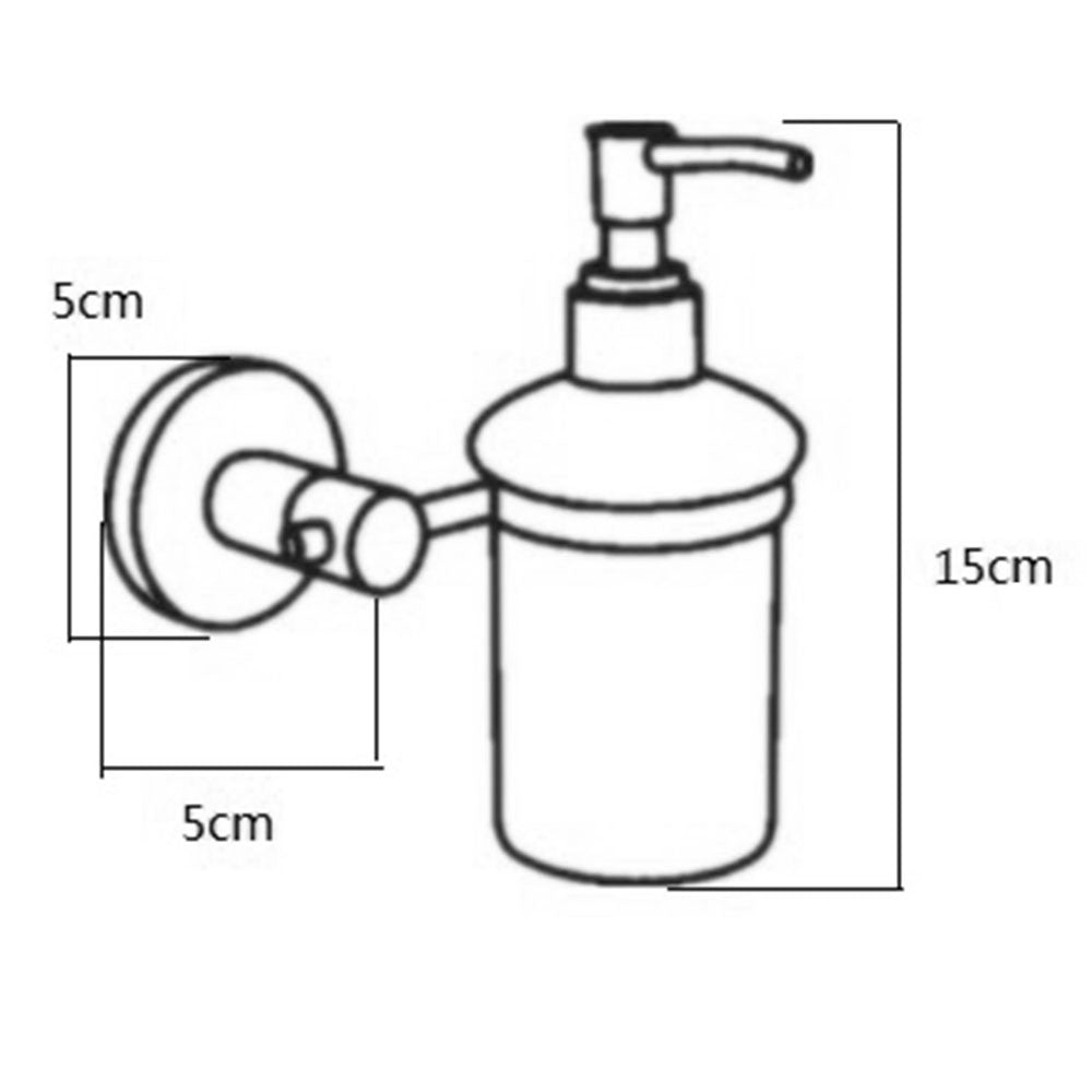 Dispenser Sapone Liquido Cromo e Vetro Satinato da Parete