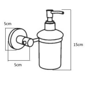 Dispenser Sapone Liquido Cromo e Vetro Satinato da Parete