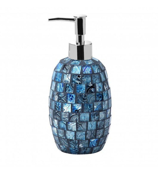 Dispenser serie crystal in vetro mosaico blu cod 80858