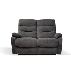 Divano 2 posti 2 recliner elettrici grigio scuro Brienz