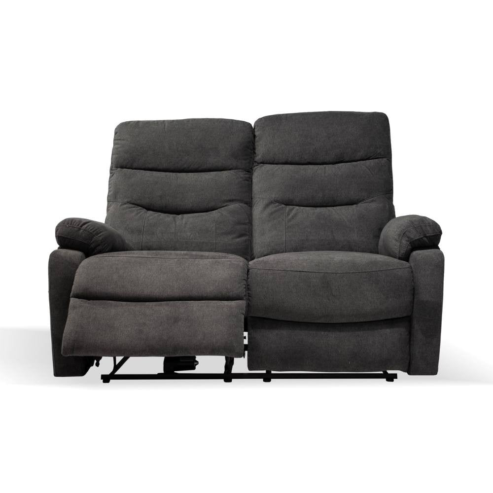 Divano 2 posti 2 recliner elettrici grigio scuro Brienz