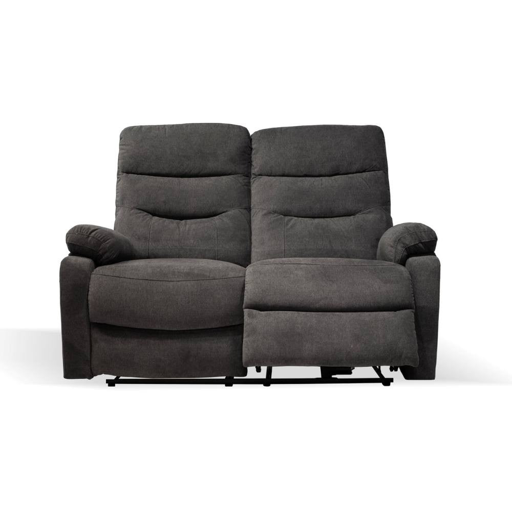 Divano 2 posti 2 recliner elettrici grigio scuro Brienz