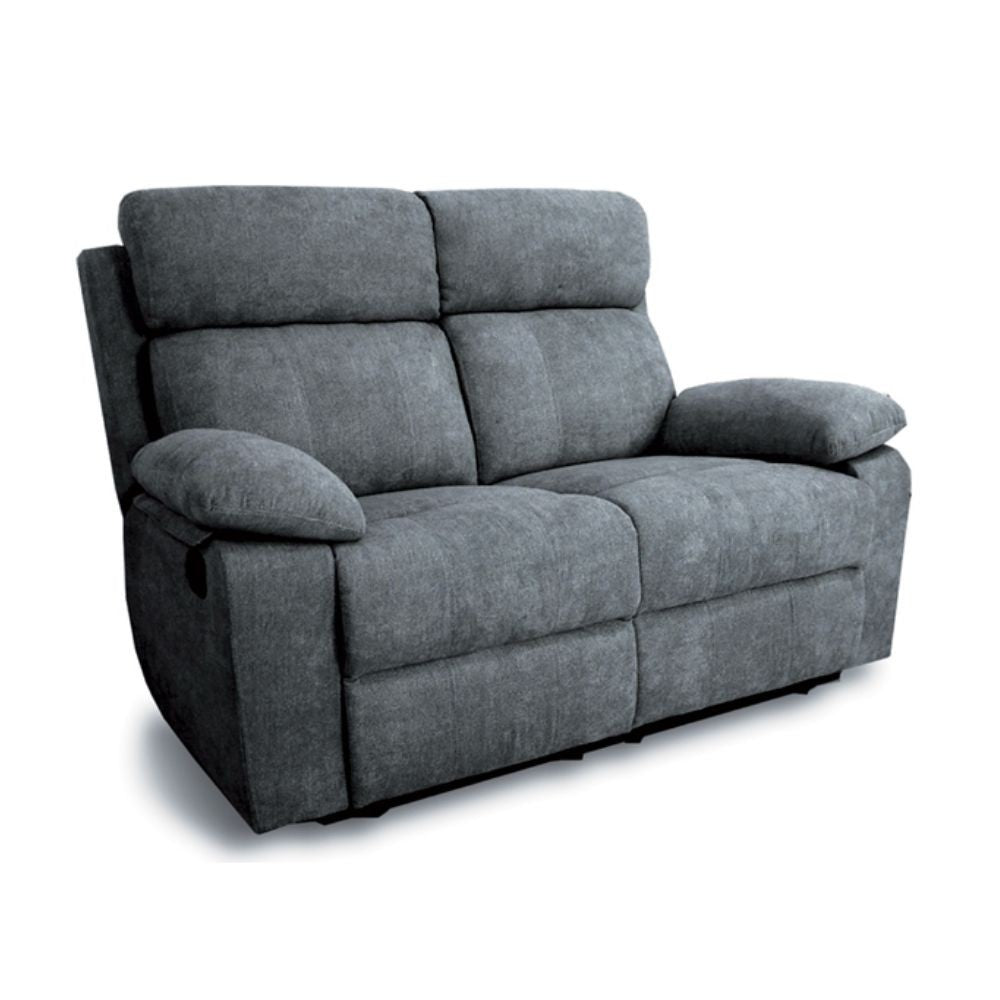 Divano 2 posti 2 recliner manuali Milano colore grigio