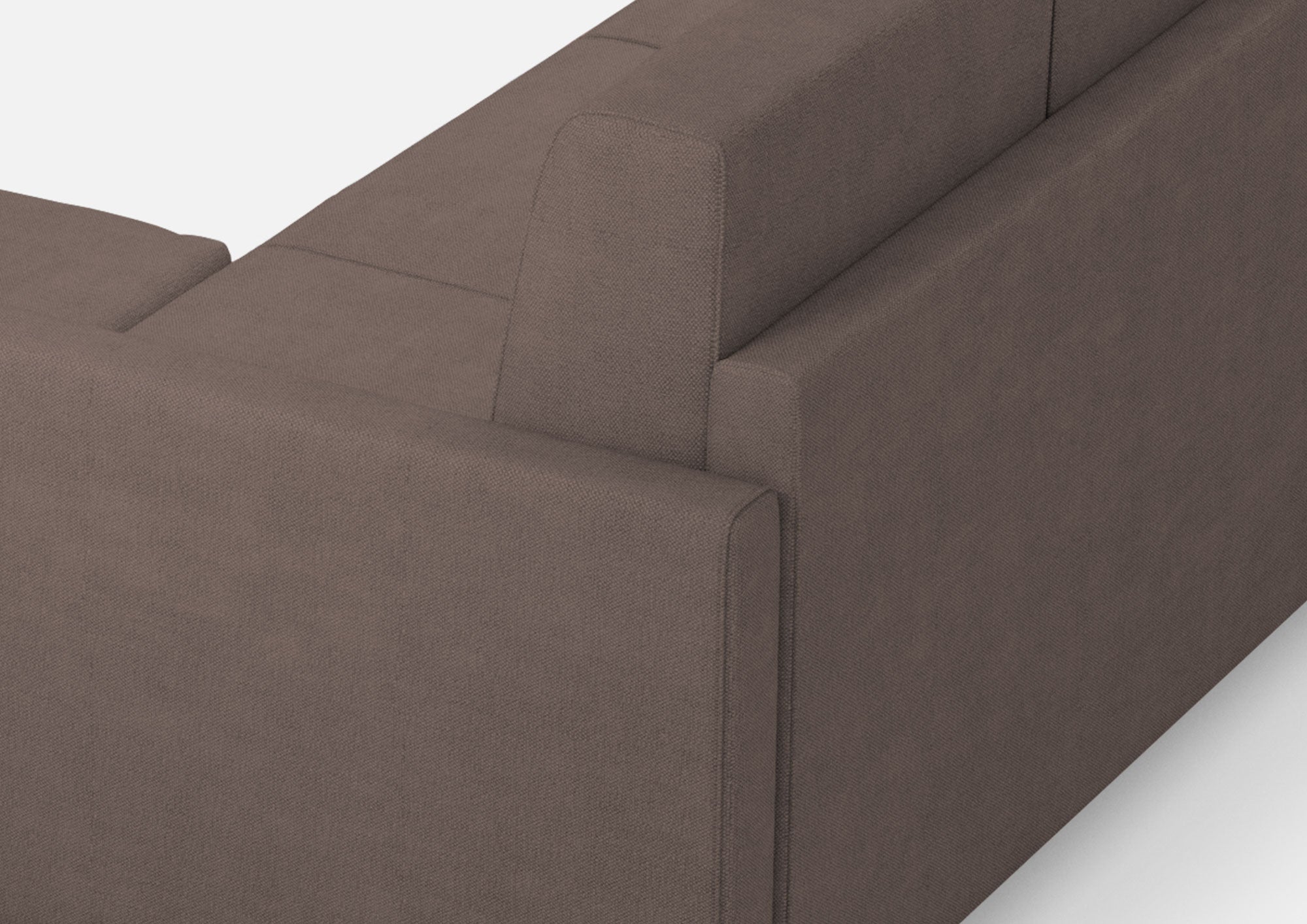 Divano 2 Posti con Pouf 158x145x85 cm Karay in Tessuto Talpa