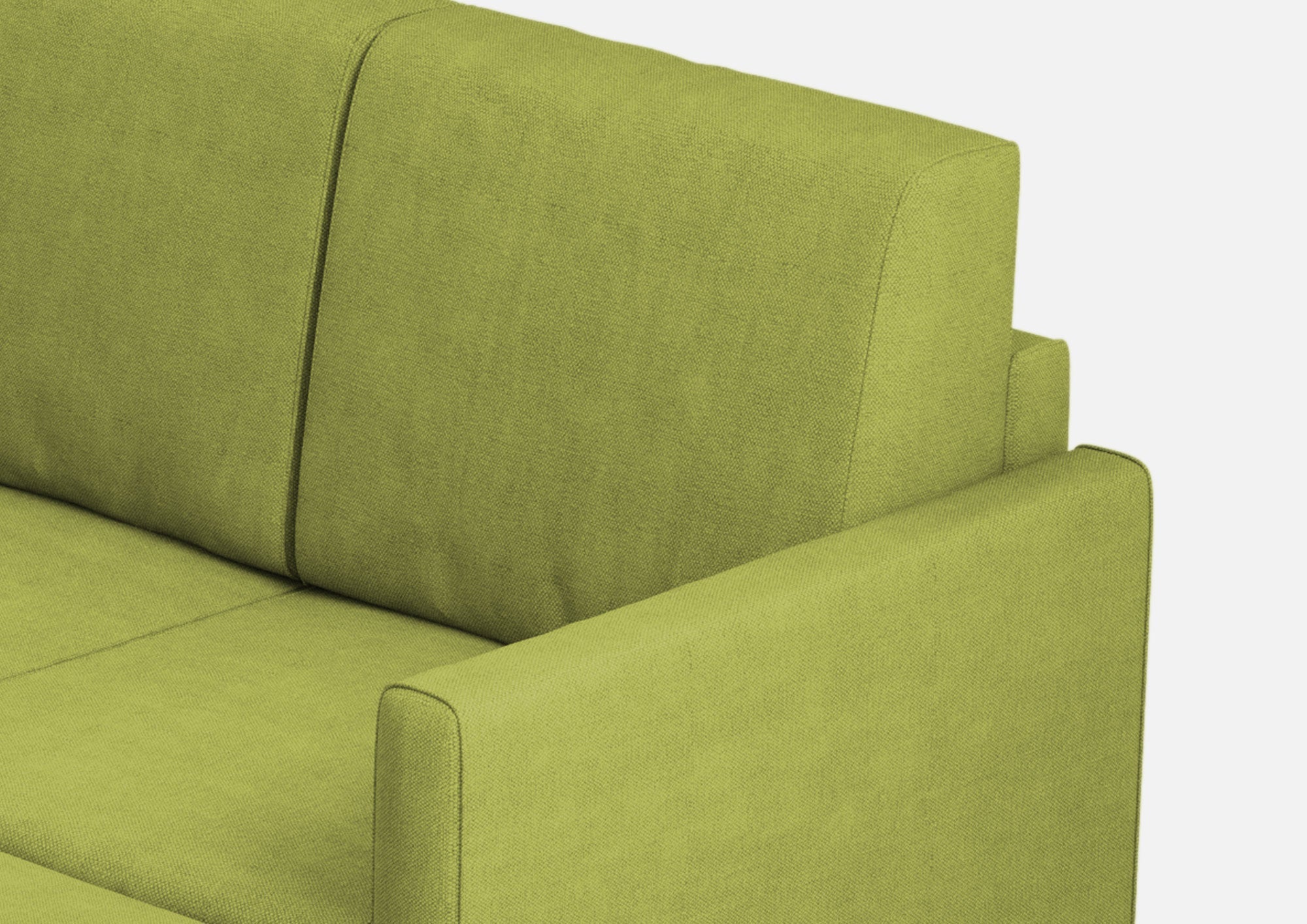 Divano 2 Posti con Pouf 158x145x85 cm Karay in Tessuto Verde