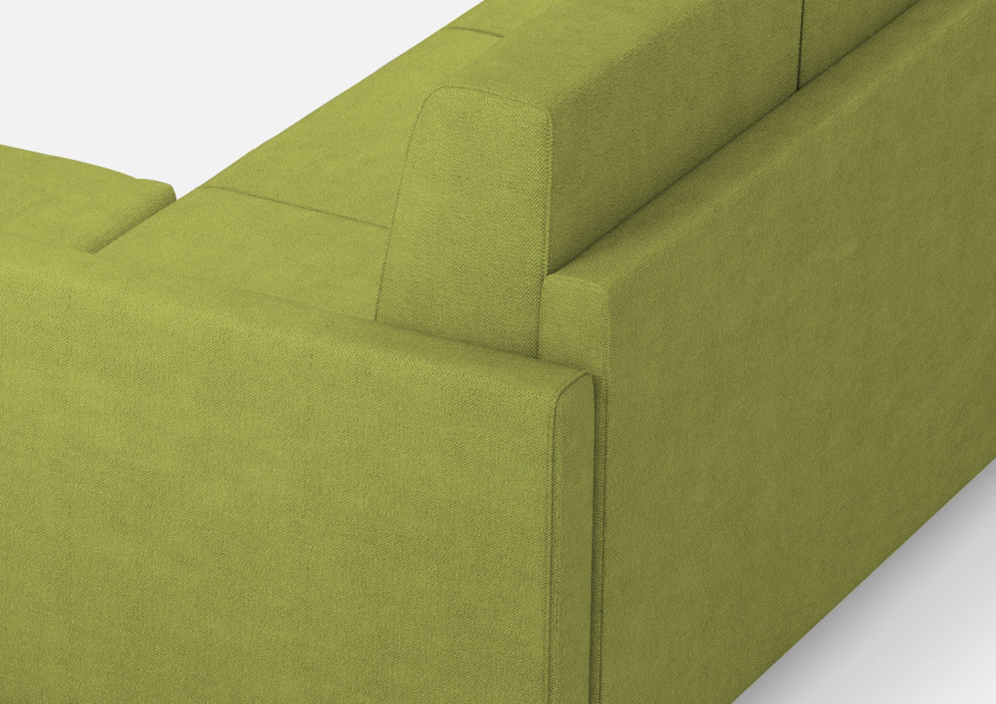 Divano 2 Posti con Pouf 158x145x85 cm Karay in Tessuto Verde