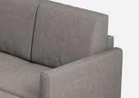 Divano 2 Posti con Pouf 158x145x85 cm Karay in Tessuto Grigio