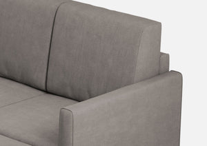 Divano 2 Posti con Pouf 158x145x85 cm Karay in Tessuto Grigio