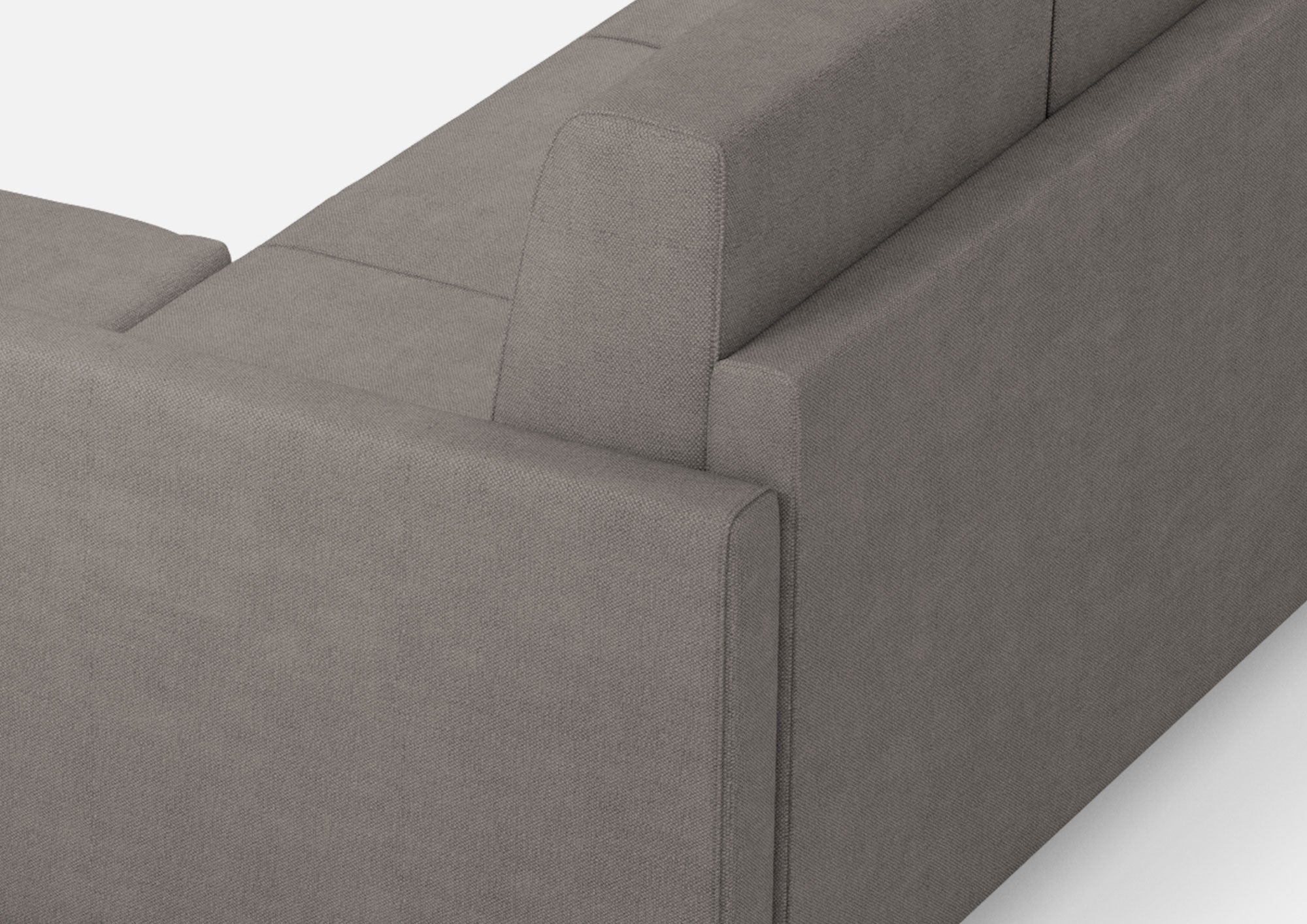 Divano 2 Posti con Pouf 158x145x85 cm Karay in Tessuto Grigio