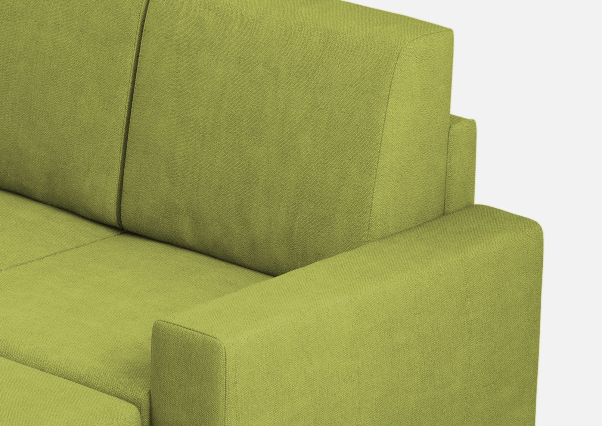 Divano 2 Posti con Pouf 148x155x85 cm Sakar in Tessuto Verde