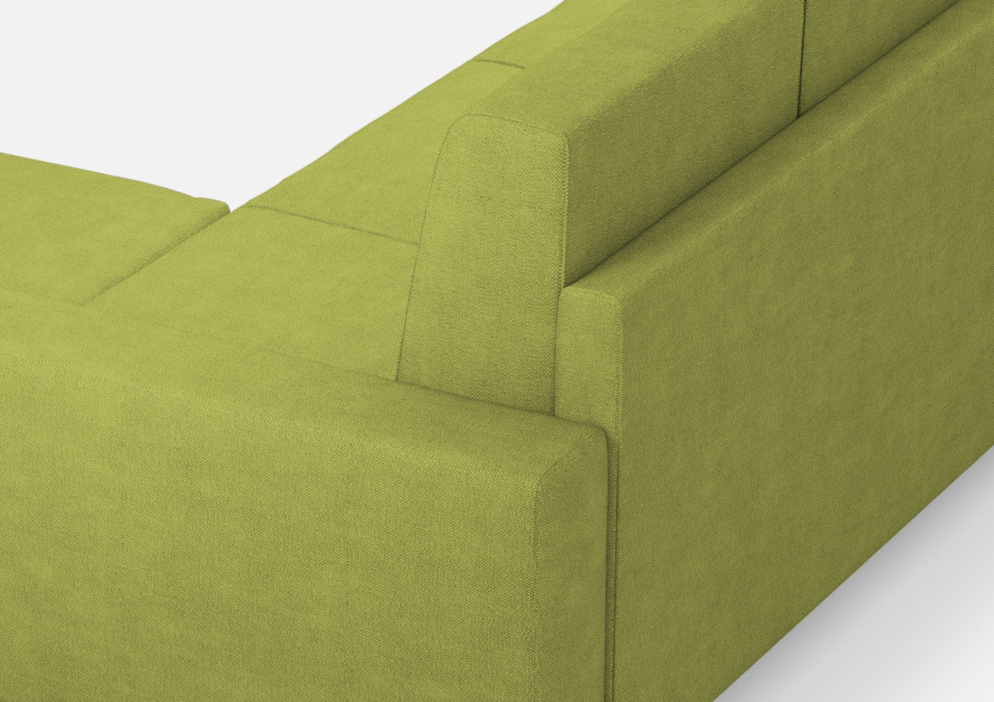 Divano 2 Posti con Pouf 148x155x85 cm Sakar in Tessuto Verde