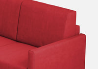 Divano 2 Posti 138x85x85 cm Karay in Tessuto Rosso