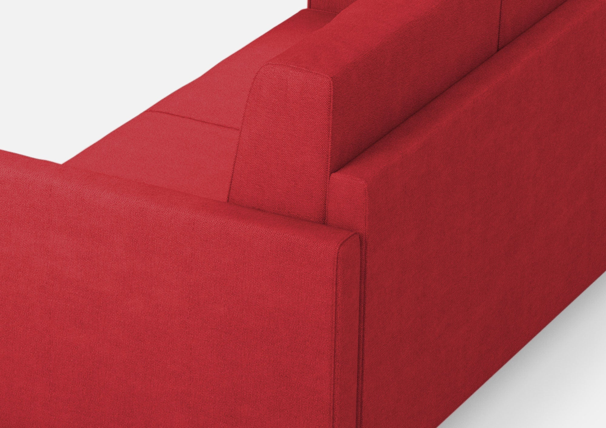 Divano 2 Posti 138x85x85 cm Karay in Tessuto Rosso