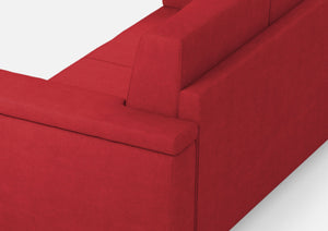 Divano 2 Posti 168x85x85 cm Marrak in Tessuto Rosso