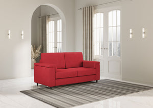 Divano 2 Posti 168x85x85 cm Marrak in Tessuto Rosso